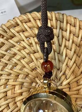 天然白水晶嘎乌盒吊坠