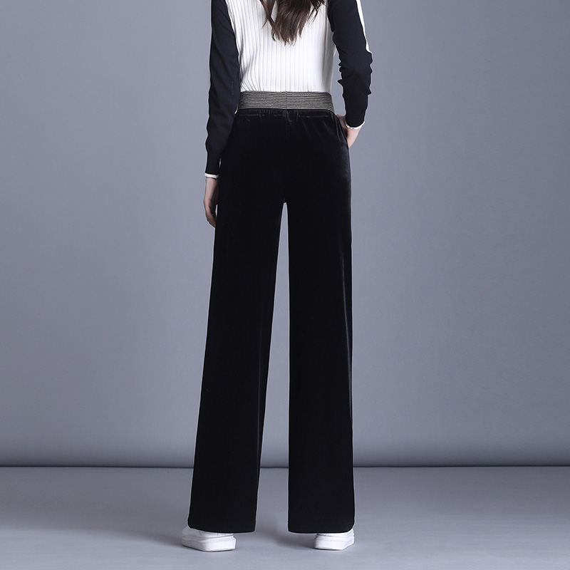 金丝绒女2021年新款小个子阔腿裤 jiyi休闲裤