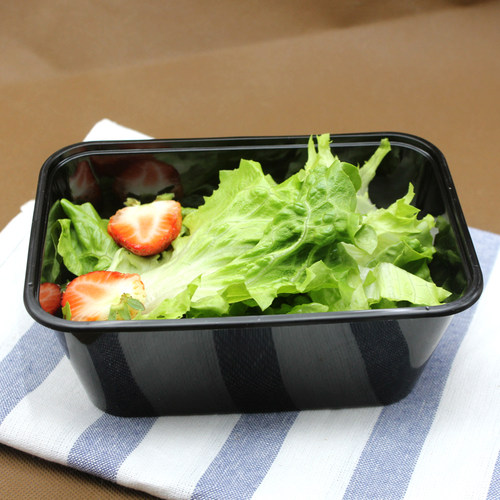1000ml一次性餐盒长方形塑料透明外卖打包盒快餐盒便当盒加厚饭盒 - 图1