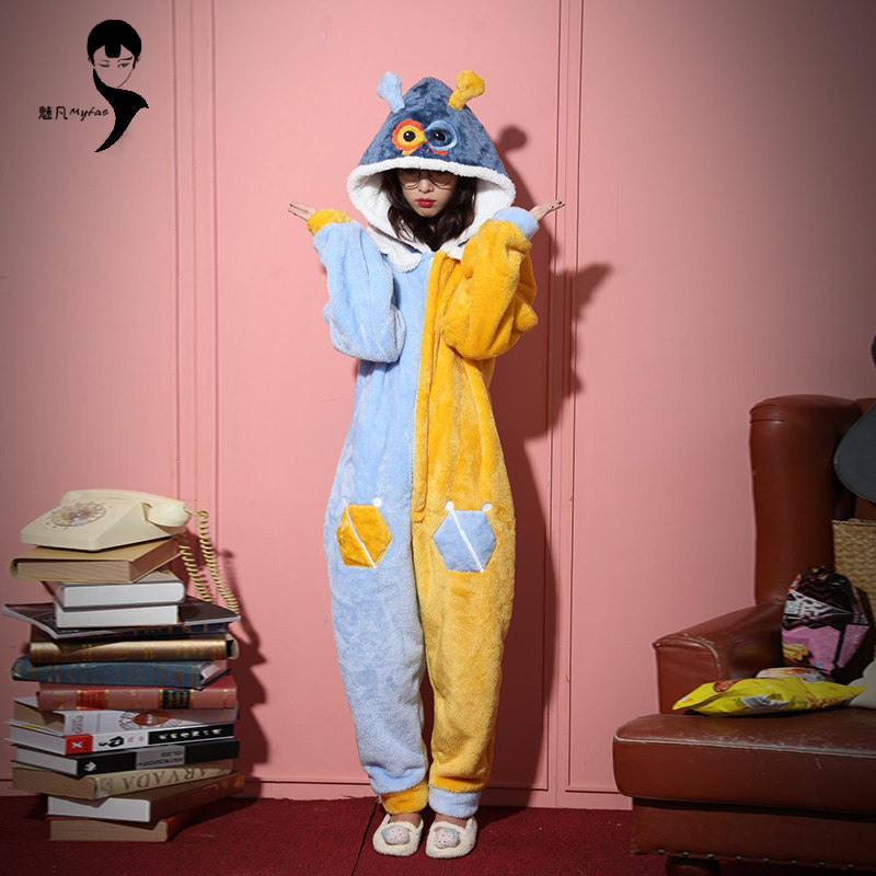 双层加厚可爱十二星座珊瑚绒睡衣 魅凡服饰睡衣/家居服套装