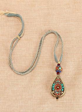 2024新款复古尼泊尔风格长款项链