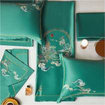 NeNe high-end tencel satin embroidered with four sets of sleeves