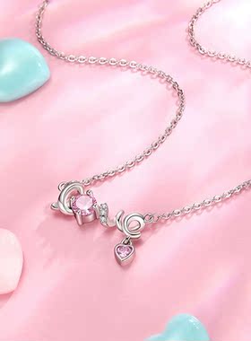 摩天轮纯银925十字链女