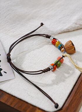 新款陶瓷手链情侣新中式百搭莲蓬饰品国风古风手串女文艺手饰