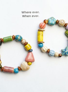 景德镇新款手串串可爱清新小众情侣手链小众景德镇陶瓷饰品手链