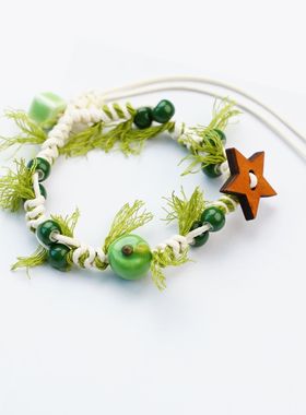 景德镇陶瓷手串重工编制苹果小清新甜美手链女情侣学生闺蜜编织手