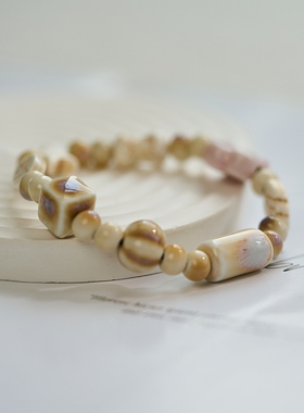 景德镇陶瓷手链轻奢小众精致国风学生原创新中式小清新手串饰品女