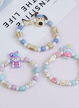 小兔子陶瓷松紧弹力手链可爱闺蜜小众卡通多巴胺情侣手串2025年新