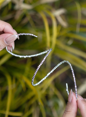 足银99三圈几何珠超闪手链