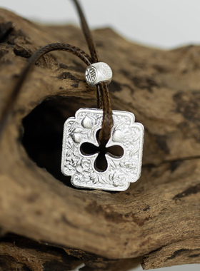 古法足银999.9天官赐福项链