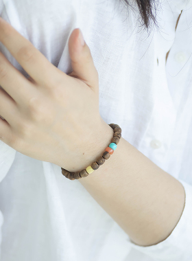 天然奇楠沉香手串女款蜜蜡手链