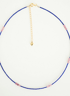 三个故事青云1mm克莱因蓝项链