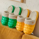 Водонепроницаемые зимние нескользящие тапочки, съемный съёмный вкладыш, мягкая подошва, для влюбленных