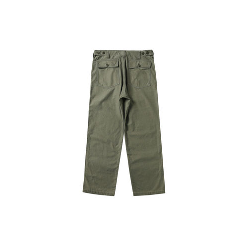 ACE浮生出品美式复古石磨水洗做旧硫化染OG107越战军裤面包工装裤 - 图0