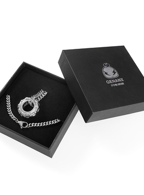 GENANX项链男太钢合金潮搭个性创意轮胎形状挂链男生