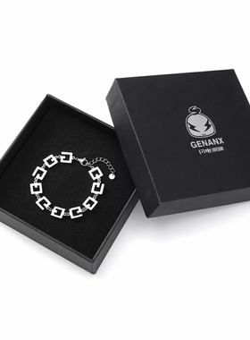 几何龙虾扣钛钢原创设计风手链