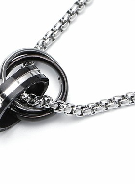 genanx潮牌环环相扣英文项链饰品