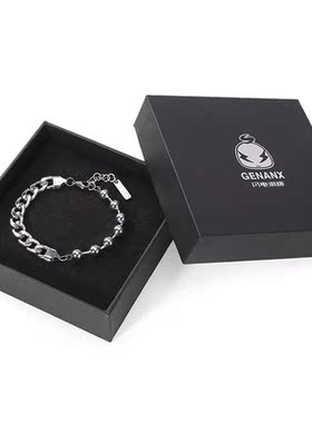 正品潮牌genanx可调节钛钢古巴链