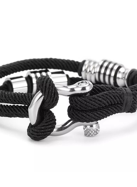 拼色螺纹插扣钛钢金属挂件手串