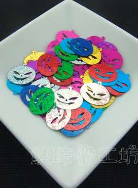 树叶亮片幼儿手工耳环珠片