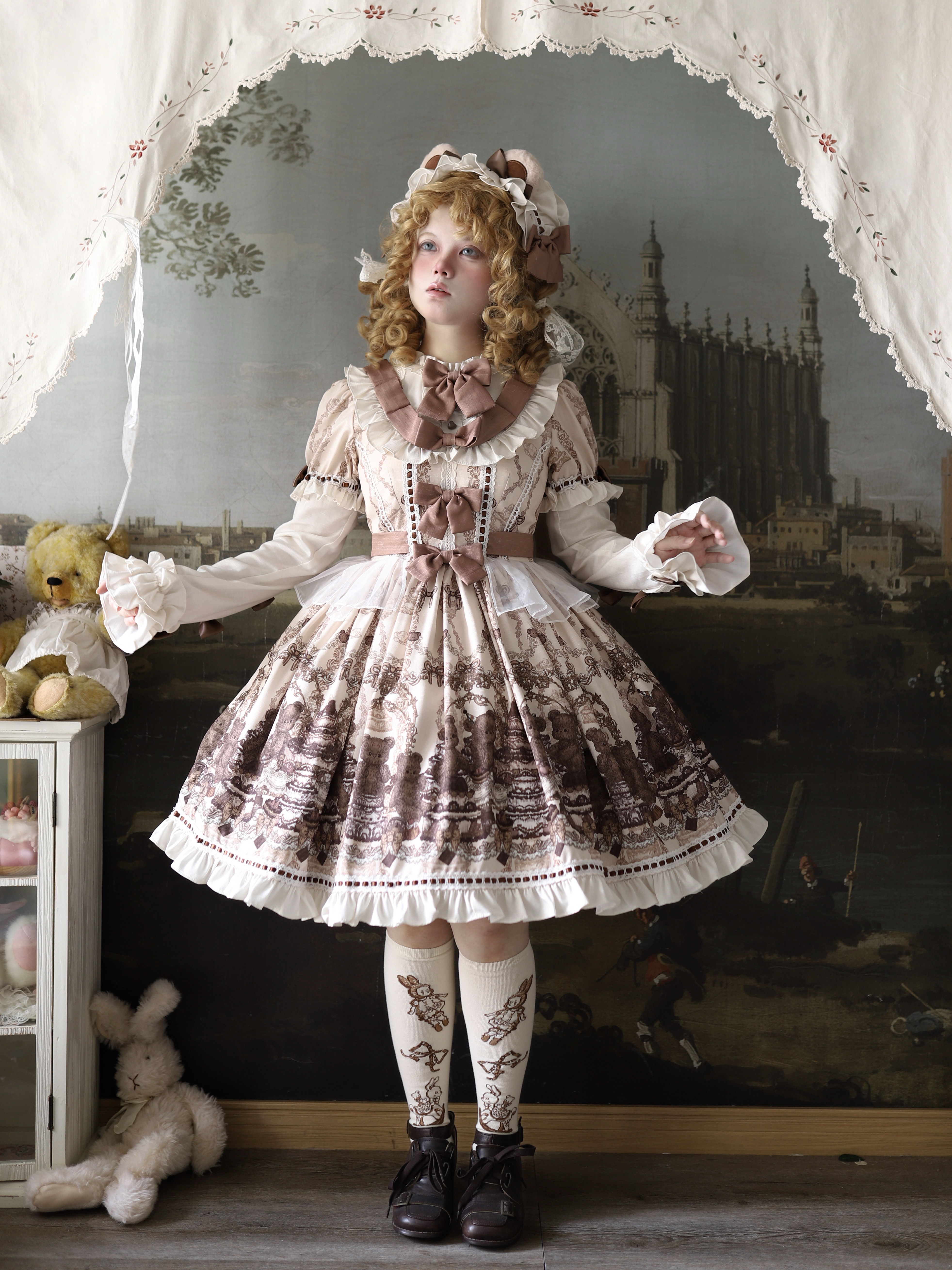 【全款】玩偶之诗原创lolita洛丽塔op连衣裙古早感doll感日常洋装,淘宝优惠券,粉丝福利购,淘宝优惠卷