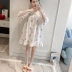 Nhật Bản dễ thương cotton nhỏ tươi in áo ngủ mùa xuân và mùa thu lỏng tay áo bảy điểm ngọt ngào dịch vụ nhà đồ ngủ - Đêm đầm