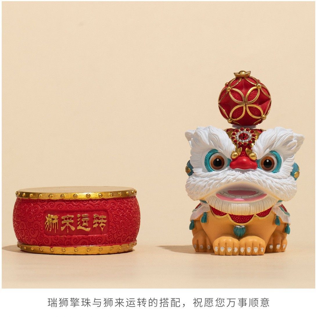 创意佛山醒狮狮子摆件高级感小众桌面茶桌茶宠装饰工艺品生日礼物,淘宝优惠券,粉丝福利购,淘宝优惠卷