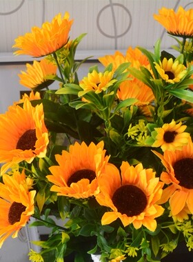向日葵13塑料向日葵绢花花束