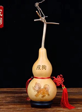 非遗手工精雕烫画生肖葫芦