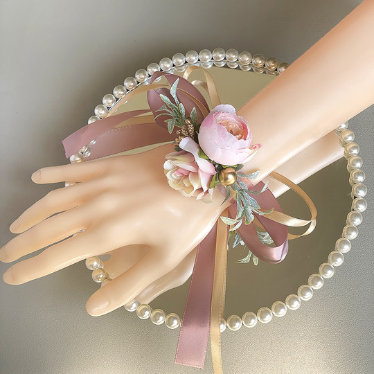 Оригинальный цветочный корсаж на запястье в лесном стиле, настройка названия