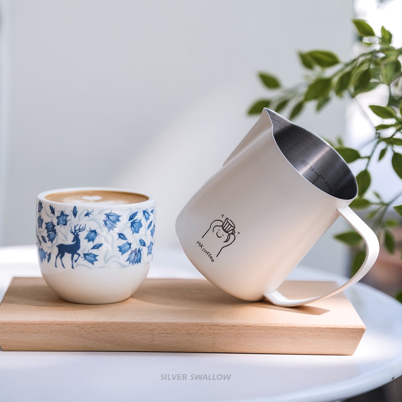 HA’COFFEE新手尖嘴咖啡拉花缸柯基压纹拉花杯意式不锈钢打奶泡缸,淘宝优惠券,粉丝福利购,淘宝优惠卷