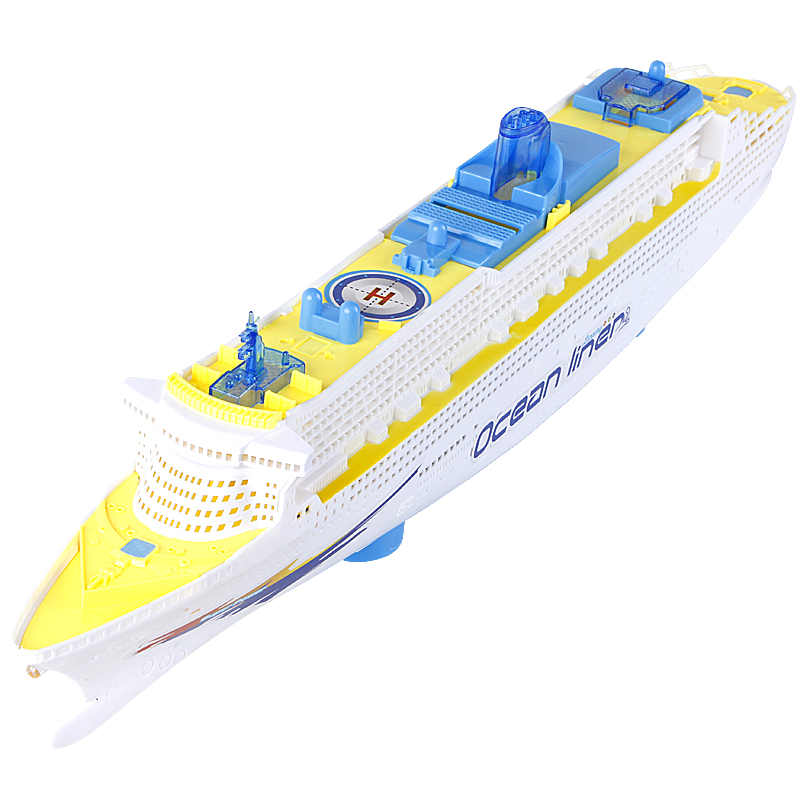 超大号豪华游轮电动灯光音乐万向模型轮船快艇儿童男孩电动玩具船 - 图3