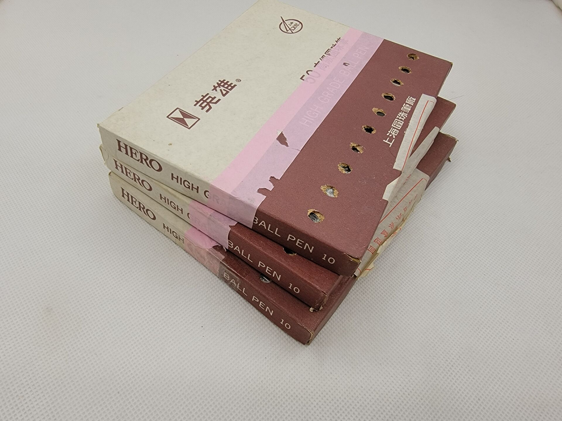 收藏正品88年英雄50全钢G2标准笔芯按动出芯用料厚实圆珠笔带盒笔 - 图0