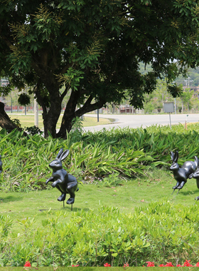 仿真兔子公园庭院小区草坪雕塑