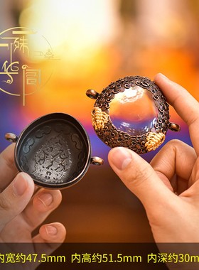 藏式忿怒铁蝎嘎乌盒吊坠铜民族风