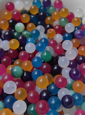 七彩玛瑙圆珠供品供曼扎盘无孔