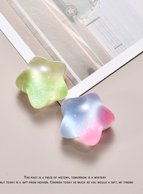 双色细闪胖星星配饰小星星