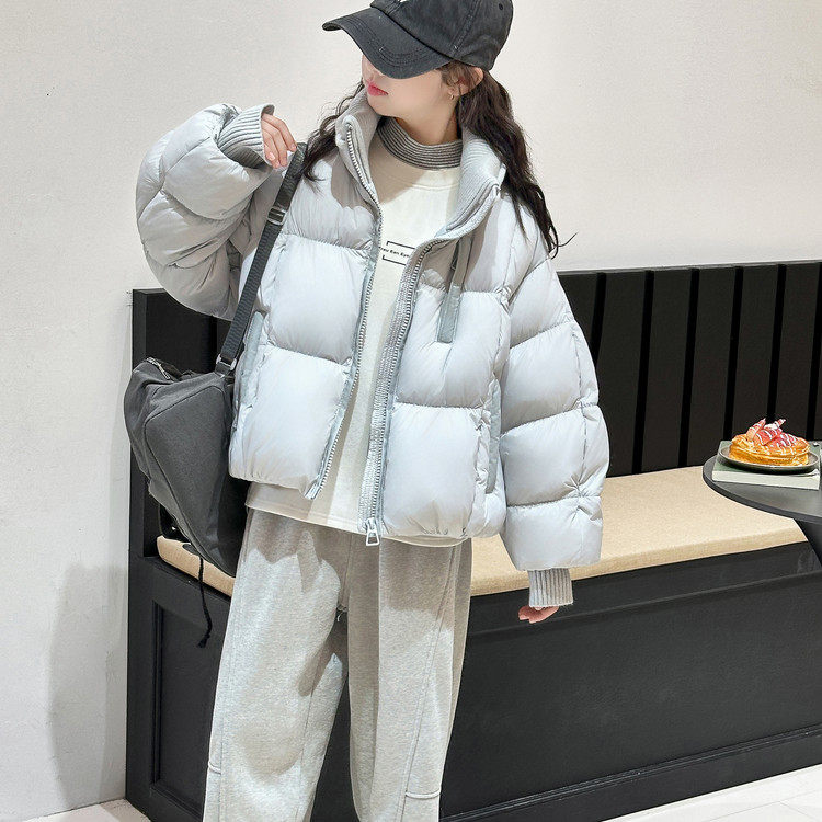 女童羽绒服冬2025新款洋气毛线拼接90白鸭绒中大童保暖防风外套,淘宝优惠券,粉丝福利购,淘宝优惠卷