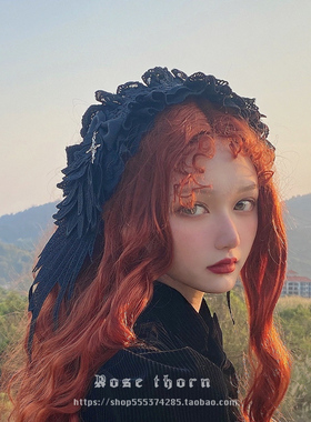 恶魔之翼刺绣翅膀手作搞死发带