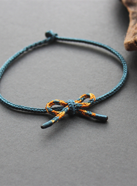 蝴蝶结手绳手工编制学生闺蜜礼物