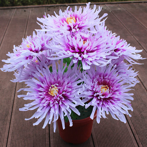 仿真花9头菊花束扫墓花便宜上坟假花清明节祭奠绢花祭祀花摆放花 - 图2