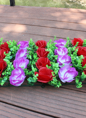 仿真花玫瑰花排绢花车载电子花圈