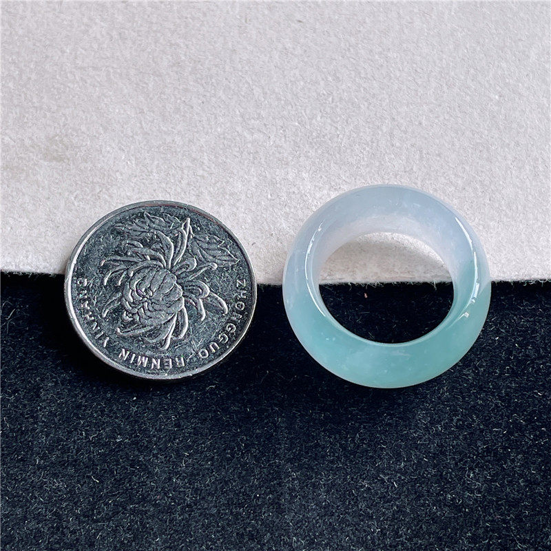New product in September Hongyu Jadeite Ice Waxy Seed Underwater Exquisite Finger Ring Authentic A Product Q90912