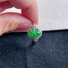New product in September Hongyu Jadeite 18k gold inlaid ice waxy full color full green lucky Pixiu ring G50915