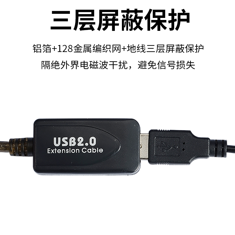 摄像头usb专业延长线 usb加长线5m10/20米数据高传输USB2.0抗干扰 - 图2