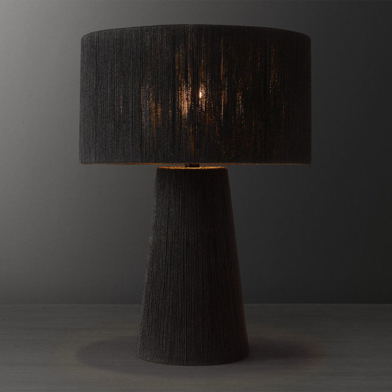 美式简约麻绳台灯 复古法式设计师网红创意卧室床头桌面客厅书桌 - 图2