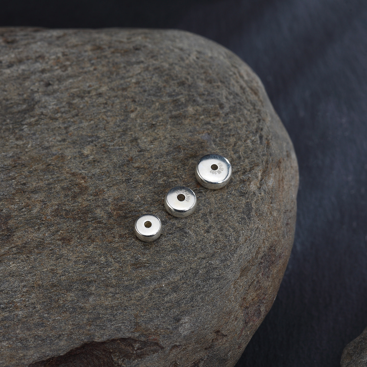 足银999药片DIY手串镶嵌款药片配件文玩手串手持饰品手链项链隔珠,淘宝优惠券,粉丝福利购,淘宝优惠卷