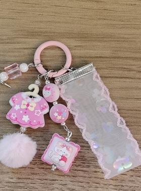 新款星星浮雕抱枕飘带圣诞毛球串珠圣诞节小挂件包包挂链手机挂饰