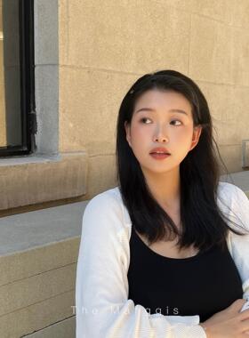 Manggis小圆片 法式极简银色细发箍皮质简约亮面金属少女百搭头箍