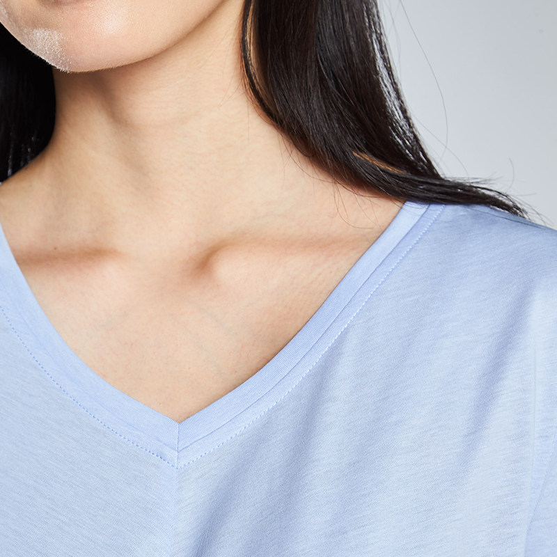 艾格夏季女装时尚百搭舒适休闲宽松 艾格银座T恤